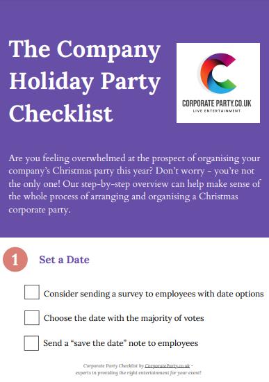 Company Party checklist PDF